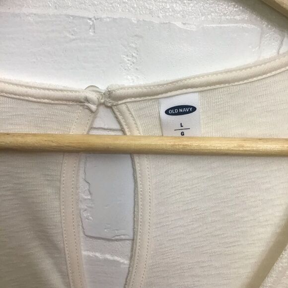 OLDNavy Ecru terrycloth jumpsuit shortall resort wear beach coverup summer large - Picture 4 of 13